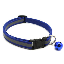 Load image into Gallery viewer, Reflective Charm and Bell Cat Collar Safety Elastic Adjustable with Soft Velvet Material 12 colors pet Product small dog collar