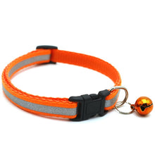 Load image into Gallery viewer, Reflective Charm and Bell Cat Collar Safety Elastic Adjustable with Soft Velvet Material 12 colors pet Product small dog collar