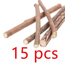 Load image into Gallery viewer, 5/15/20pcs Cat Cleaning Teeth Pure Natural Catnip Stick Pet Cat Molar Toothpaste Silvervine Actinidia Fruit Matatabi Cat Snacks