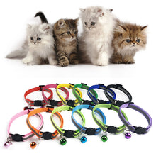 Load image into Gallery viewer, Adjustable 1.0 Nylon Dog Collars Pet Collars With Bells Charm Necklace Collar For Little Dogs Cat Collars Pet Supplies Hot Sale