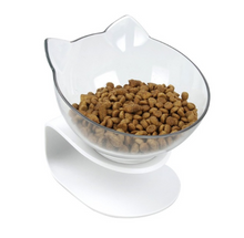 Load image into Gallery viewer, mylb Pet Cats Transparent Bowl with Holder Anti-slip Cat Food Dish Pet Feeder Water Bowl Perfect For Cats And Small Dogs