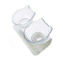 Load image into Gallery viewer, mylb Pet Cats Transparent Bowl with Holder Anti-slip Cat Food Dish Pet Feeder Water Bowl Perfect For Cats And Small Dogs